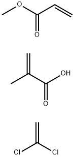 2-Propenoic acid, 2-methyl-, polymer with 1,1-dichloroethene and methyl 2-propenoate 结构式