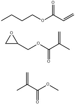 2-甲基-2-丙烯酸甲酯与2-丙烯酸丁酯和2-甲基-2-丙烯酸环氧乙基甲酯的聚合物 结构式