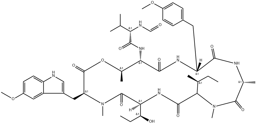 环七肽霉素 结构式