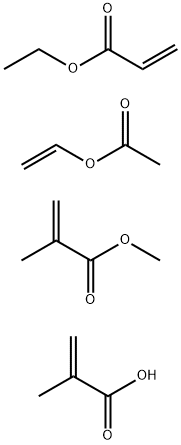 2-Propenoic acid, 2-methyl-, polymer with ethenyl acetate, ethyl 2-propenoate and methyl 2-methyl-2-propenoate 结构式