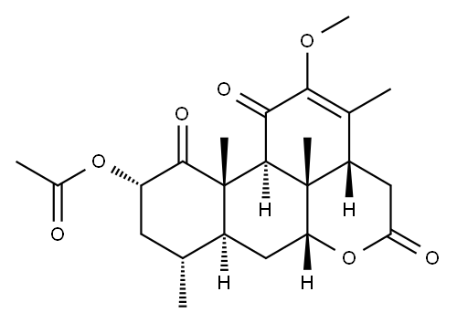 黄苦木素 B 乙酸酯 结构式
