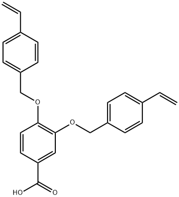 3,4-双[(4-乙烯基苯基)甲氧基]苯甲酸 结构式