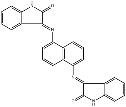 3,3'-[1,5-naphthalenediyldi(nitrilo)]bis(1,3-dihydro-2H-indol-2-one) 结构式