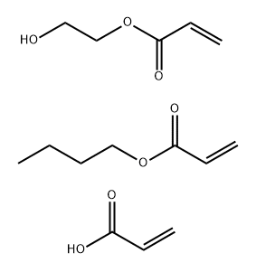 2-丙烯酸与2-丙烯酸丁酯和2-丙烯酸-2-羟乙酯的聚合物 结构式