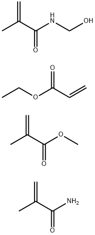 甲基丙烯酸甲酯、丙烯酸乙酯、甲基丙烯酰胺、羟甲基丙烯酰胺的聚合物 结构式