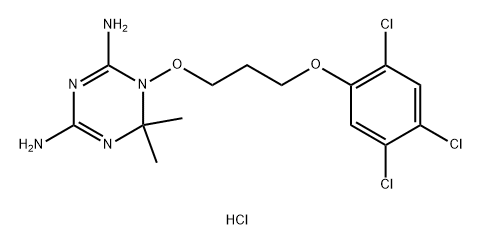 1,3,5-Triazine-2,4-diamine,1,6-dihydro-6,6-dimethyl-1-[3-(2,4,5-trichlorophenoxy)propoxy]-, hydrochloride(1:1) 结构式