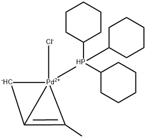 氯(巴豆基)(三环己基磷)钯(II) 结构式