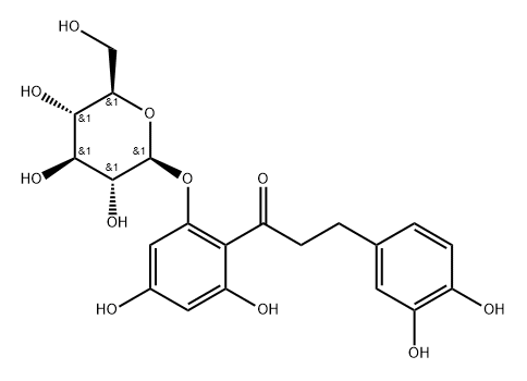 3-羟基根皮苷 结构式