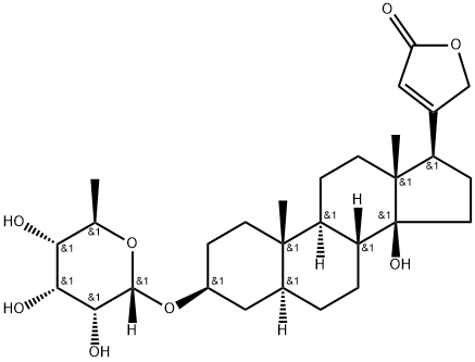 3β-[(6-Deoxy-α-D-allopyranosyl)oxy]-14-hydroxy-5α-card-20(22)-enolide 结构式