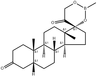 17,21-[(Methylboranediyl)bisoxy]-5β-pregnane-3,20-dione 结构式