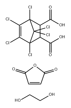 乙二醇与顺丁烯二酸酐和1,4,5,6,7,7-六氯二环[2.2.1]-5-烯-2,3-二羧酸的聚合物 结构式