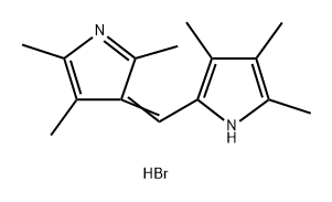 1H-Pyrrole, 2,3,4-trimethyl-5-[(2,4,5-trimethyl-3H-pyrrol-3-ylidene)methyl]-, hydrobromide (1:1) 结构式