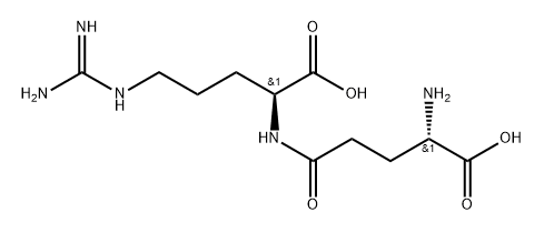N5-((S)-1-羧基-4-胍基丁基)-L-谷氨酰胺 结构式
