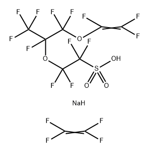 1,1,2,2-四氟-2-[1,2,2-三氟-2-[(三氟乙烯)氧]-1-(三氟甲基)乙氧基]乙磺酸钠与四氟乙烯的共聚物 结构式