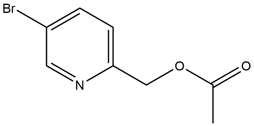 2-Pyridinemethanol, 5-bromo-, 2-acetate 结构式