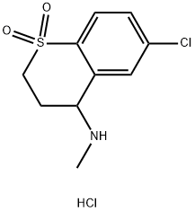6-chloro-4-(methylamino)thiochromane 1,1-dioxide hydrochloride 结构式