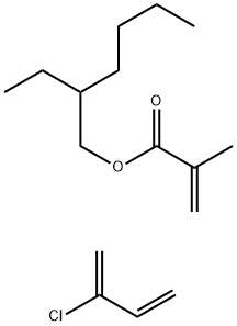 2-Propenoic acid, 2-methyl-, 2-ethylhexyl ester, polymer with 2-chloro-1,3-butadiene 结构式