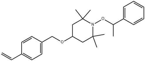 4-[(4-乙烯基苯基)甲氧基]-2,2,6,6-四甲基-1-(1-苯基乙氧基)哌啶 结构式