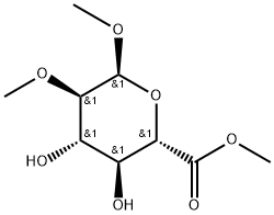 Methyl 2-O-methyl-α-D-glucopyranosiduronic acid methyl ester 结构式