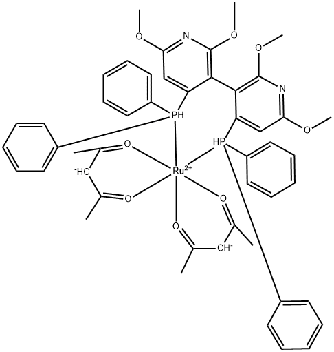 (R)-P-磷钌 (ACAC){2} 结构式