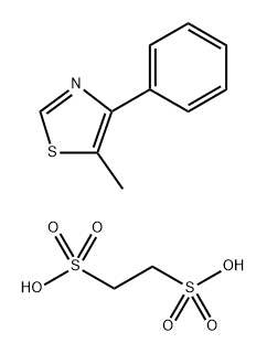 ethane-1,2-disulfonic acid, 5-methyl-4-phenyl-1,3-thiazole 结构式