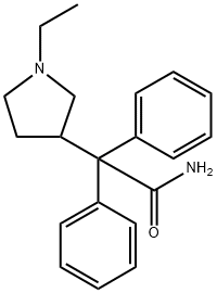 3-Pyrrolidineacetamide, 1-ethyl-α,α-diphenyl- 结构式