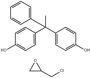 4,4'-(1-苯基亚乙基)双苯酚与氯甲基环氧乙烷的聚合物 结构式