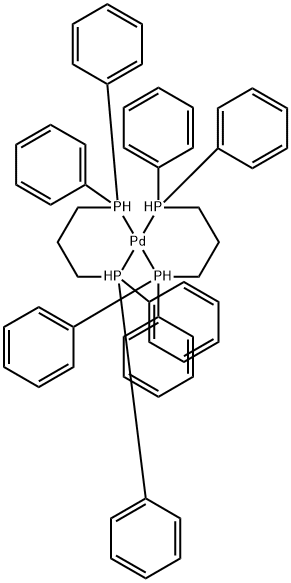 Palladium, bis[1,1'-(1,3-propanediyl)bis[1,1-diphenylphosphine-κP]]-, (T-4)- 结构式