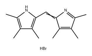 1H-Pyrrole, 2,3,4-trimethyl-5-[(3,4,5-trimethyl-2H-pyrrol-2-ylidene)methyl]-, hydrobromide (1:1) 结构式