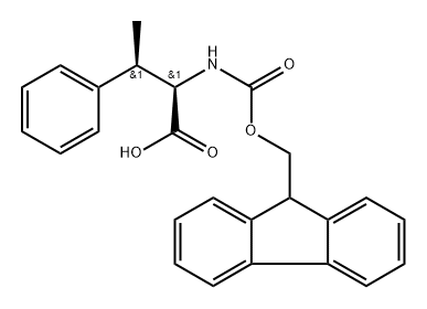 (2R,3R)-2-FMOC-氨基-3-苯基丁酸 结构式