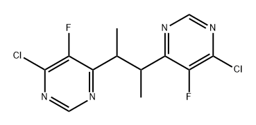 Pyrimidine, 4,4'-(1,2-dimethyl-1,2-ethanediyl)bis[6-chloro-5-fluoro- (9CI) 结构式