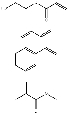 2-甲基-2-丙烯酸甲酯与1,3-丁二烯、乙烯基苯和2-丙烯酸-2-羟基乙酯的聚合物 结构式