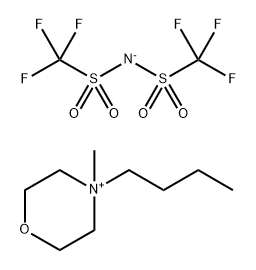 N-甲基,丁基吗啉双三氟甲磺酰亚胺盐 结构式
