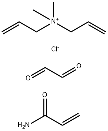 N,N-二甲基-N-2-丙烯基-2-丙烯基-1-铵氯化物与乙二醛和2-丙基酰胺的聚合物 结构式