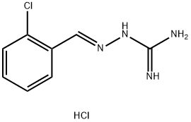 Hydrazinecarboximidamide, 2-[(2-chlorophenyl)methylene]-, hydrochloride (1:1) 结构式