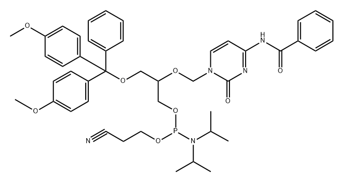 DMTr-FNA-C(Bz)phosphoramidite 结构式