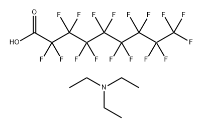 甲醇中2,2,3,4,4,5,5,6,6,7,8,8,9,9-十七氟壬酸三乙胺盐 结构式