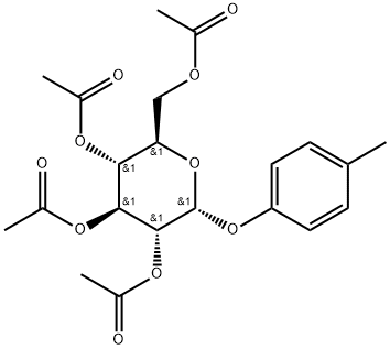 4-甲基苯基四-O-乙酰基-Α-D-吡喃葡萄糖苷 结构式