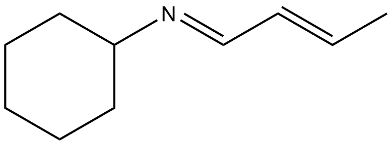 Cyclohexanamine, N-(2E)-2-buten-1-ylidene-, [N(E)]- 结构式