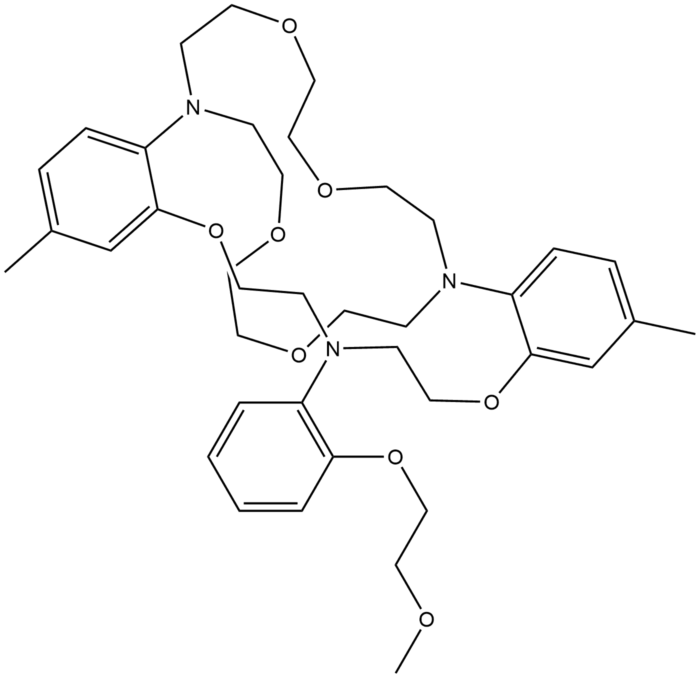三氮杂穴醚（TAC)钾离子头