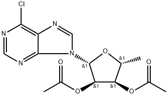 2,3-Tri-O-acetyl-5-deoxy-6-chloropurine-9--D-ribofuranoside 结构式