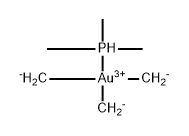 三甲基(三甲基膦)金 结构式