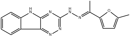 3-(2-(1-(5-甲基呋喃-2-基)亚乙基)肼基)-5H-[1,2,4]三嗪并[5,6-B]吲哚 结构式