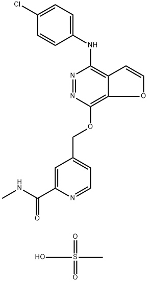 Telatinib mesylate 结构式