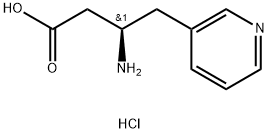 3-Pyridinebutanoic acid, β-amino-, hydrochloride (1:1), (βR)- 结构式