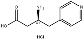 4-Pyridinebutanoic acid, β-amino-, hydrochloride (1:1), (βS)- 结构式