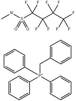 triphenyl(phenylmethyl)phosphonium 1,1,2,2,3,3,4,4,4-nonafluoro-N-methyl-1-butanesulfonamide (1:1) 结构式