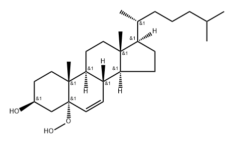 3β-Hydroxy-5-hydroperoxy-5α-cholest-6-ene 结构式