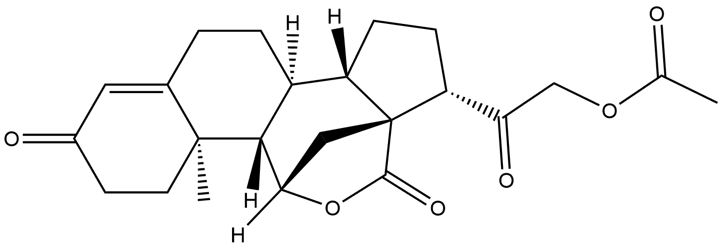 Pregn-4-en-18-oic acid, 21-(acetyloxy)-11-hydroxy-3,20-dioxo-, γ-lactone, (11β)- (9CI) 结构式