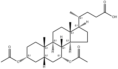 Cholan-24-oic acid, 3,7-bis(acetyloxy)-, (3α,5β,7α)- 结构式